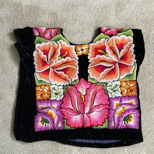 Mexican embroidered huipil